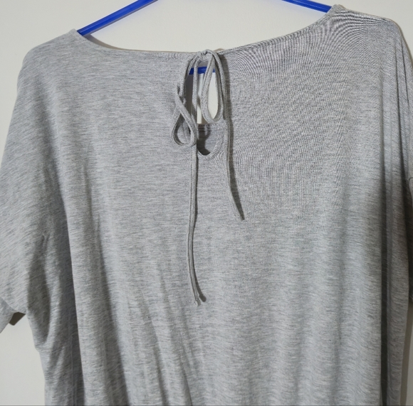 Zenana 1X Chilled Out Short Sleeve Romper Drawstring Elastic Waist Keyhole Back - Picture 10 of 13